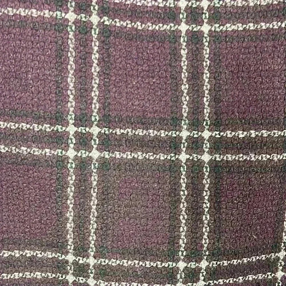 Loft Womens Mini Skirt Burgundy Gray 2P Faux Buttons Side Zip Lined Wool Pencil - Picture 3 of 10